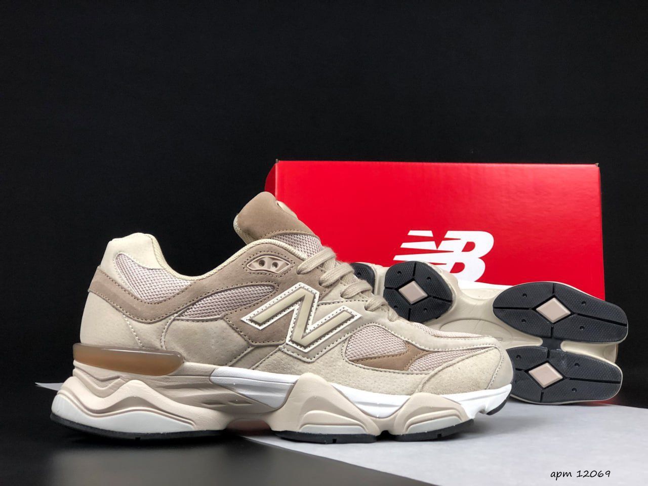 Чоловічі кросівки new balance 9060 чорні сірі бежеві black grey beige