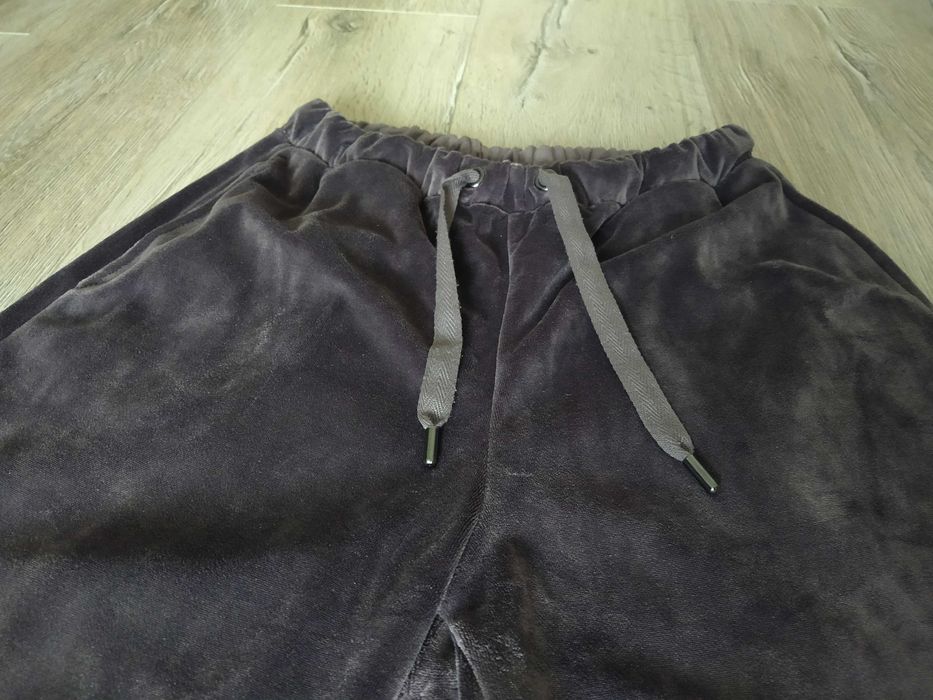 WELUROWE Spodnie dresowe MOODO dziewczęce młodzieżowe damskie XS