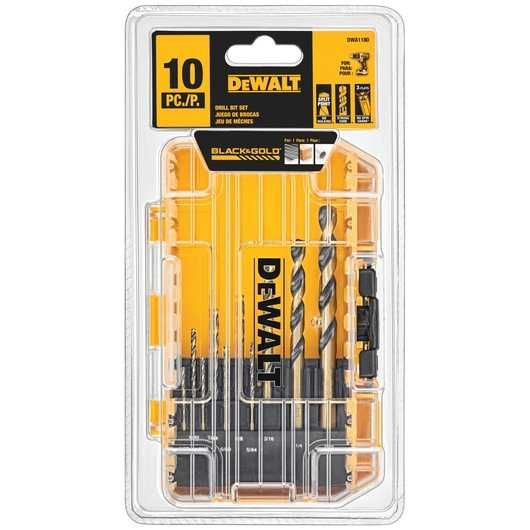 Набір свердел Dewalt Black and Gold 10 шт.