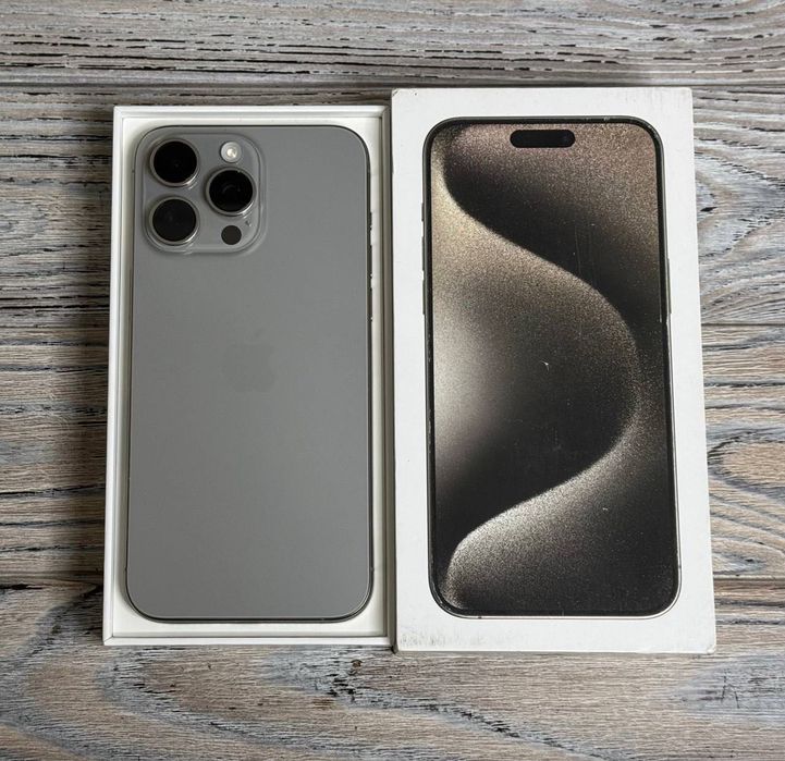 iPhone 15 pro max 256gb Natur titan какновый openbox гарантия магазин