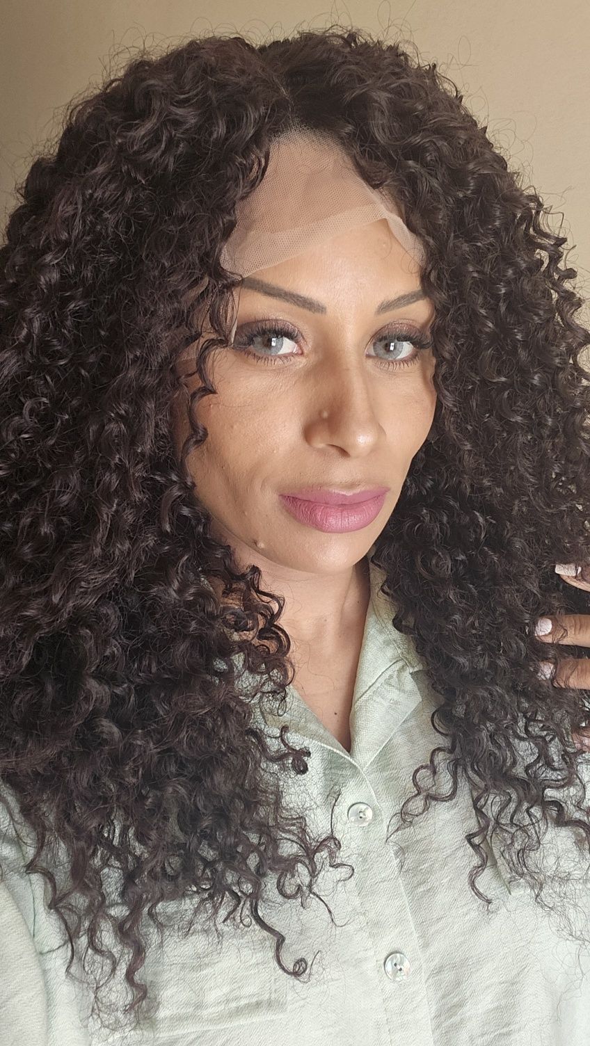 Lace de fibra realista ao cabelo humano