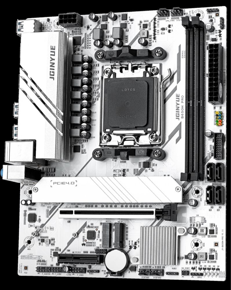 Материнська плата JGINYUE B650M Pro RS (sAM5, AMD) white