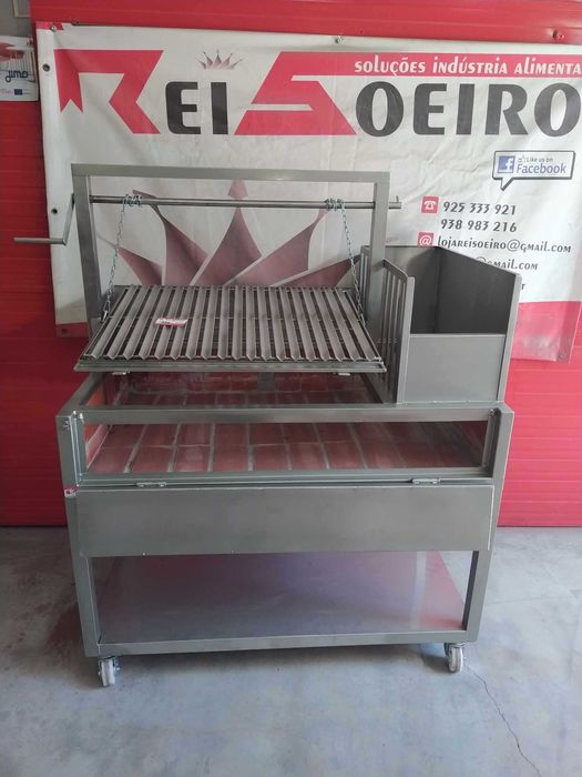 PARRILLA INOX A CARVÃO (1200x700x1500MM) - Valor c/ IVA
