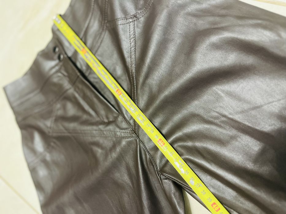 Кожзам штани широкі труби