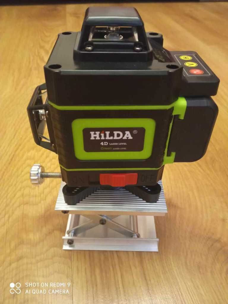 Laser krzyżowy zielony samopoziomujący 4x 360 16 lini 4D HILDA