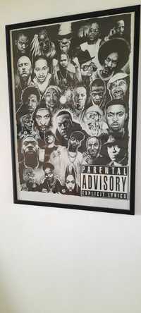 Vendo Quadro com vidro edição colecionador poster cantores rappers