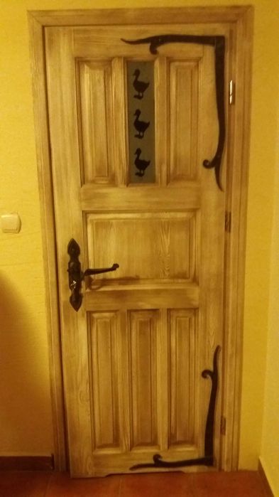 Klamka drzwiowa kuta retro rustykalna
