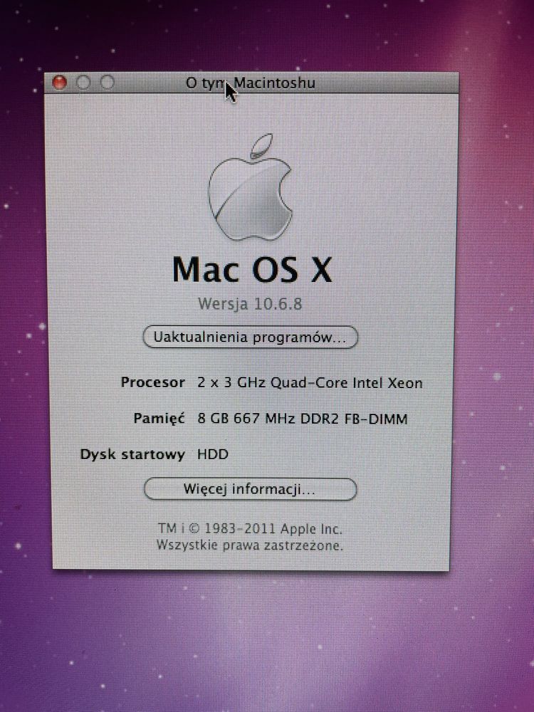 Mac pro 2.1 oryginalny