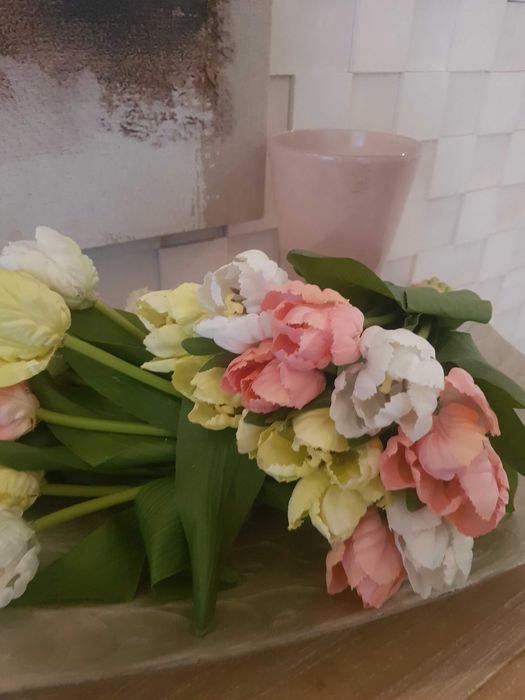 Jarra e 2 Bouquet 12 tulipas da SIA