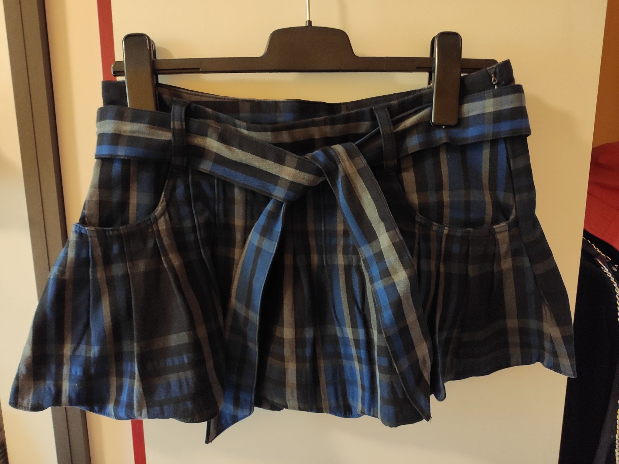 Spódnica mini Terranova post punk punkowa spódniczka r. S