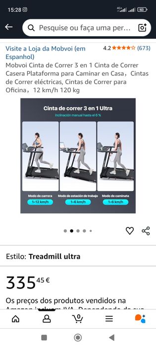 Passadeira de correr eléctrica