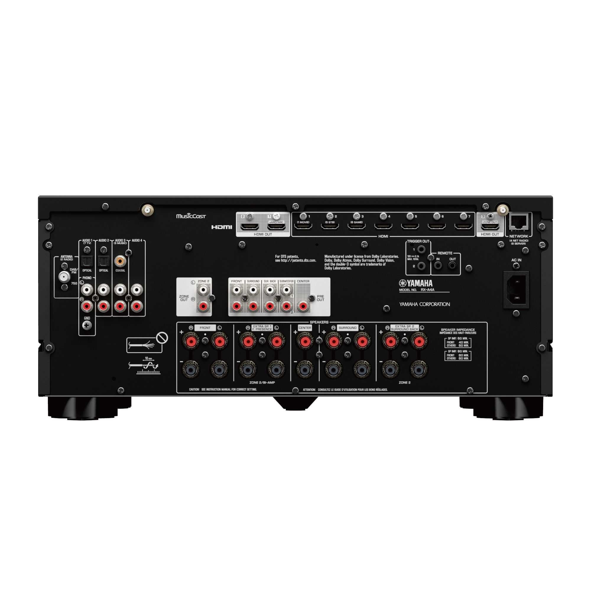 Kino domowe, amplituner 7.2 Yamaha MusicCast RX-A4A - raty 0%