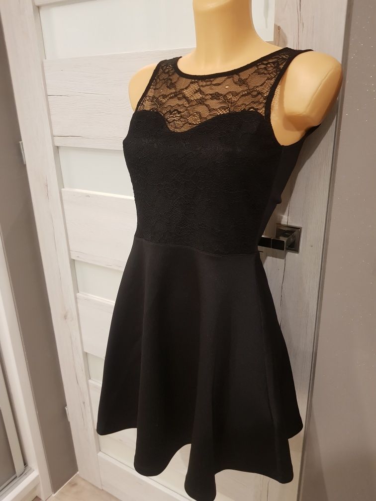 Sukienka mała czarna 36-38 H&M