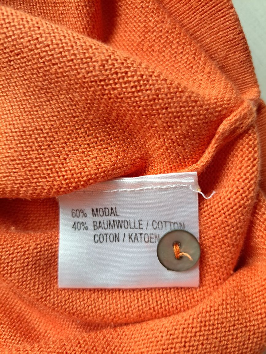 Pomarańczowy sweter rozpinany Review