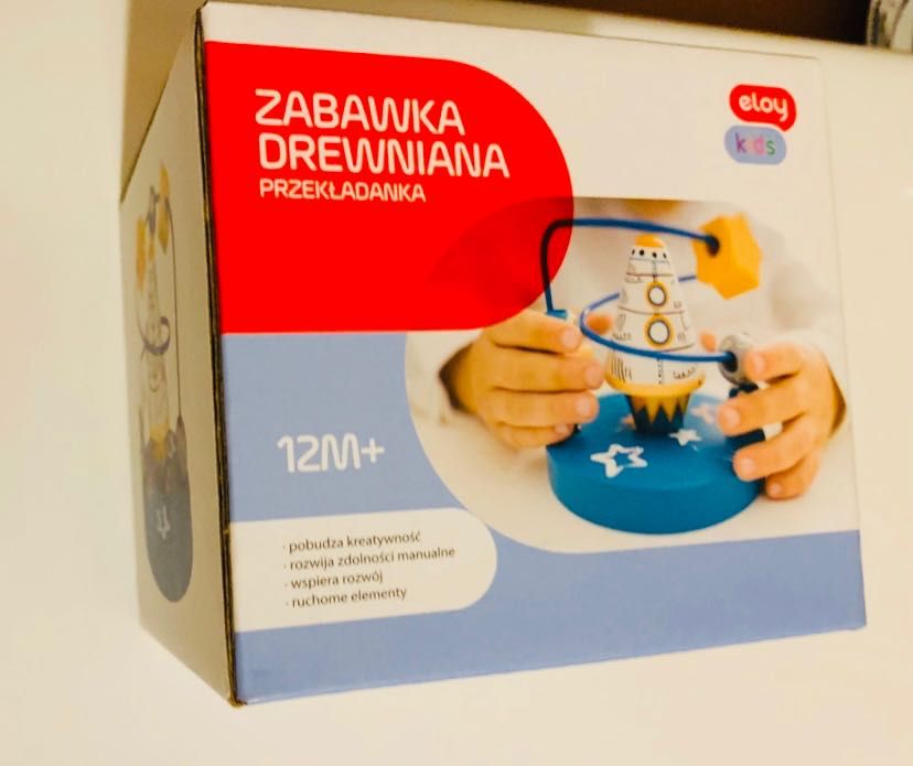 DREWNIANA zabawka edukacyjna eloy kids przekładanka drewniana zabawka