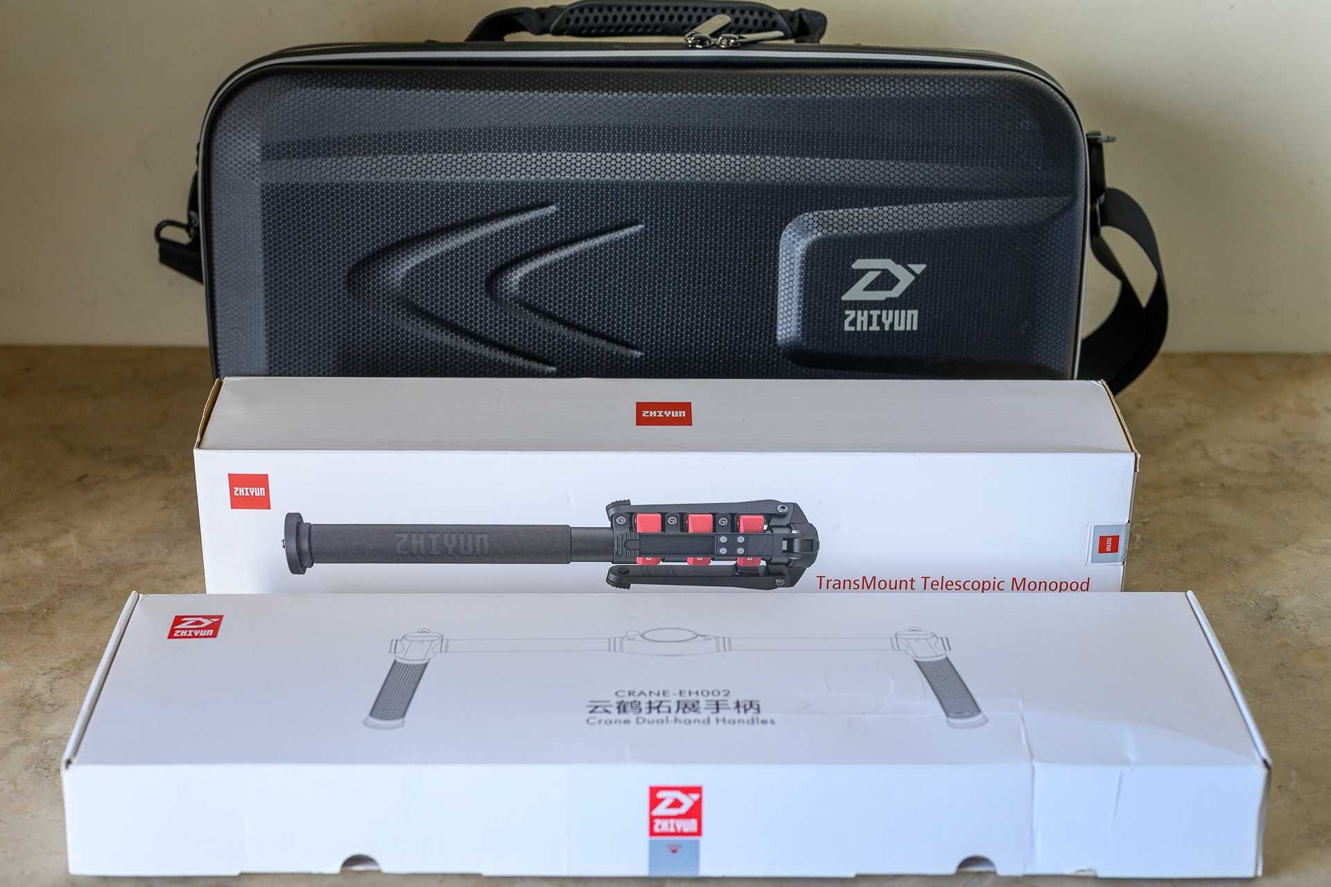 Zhiyun Crane 2 + Suporte de estabilizador + Zhiyun telescopic monopod
