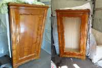 Szafa / witryna biedermeier - zabytkowe drewniane szafy - cena za parę
