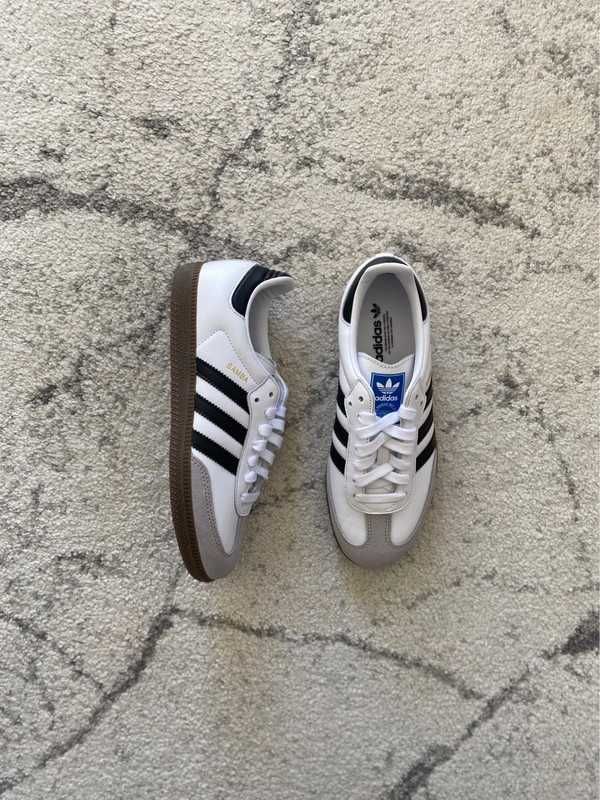 New Buty | Samba og*/ adidas_White Czarne paski / uniseks/ r.38