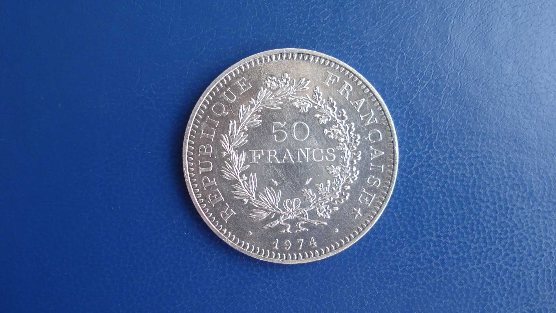 Moeda 50 Francs ano 1974