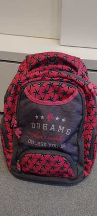 Plecak szkolny Barbie klasa 1-3 różowo  szary Paso