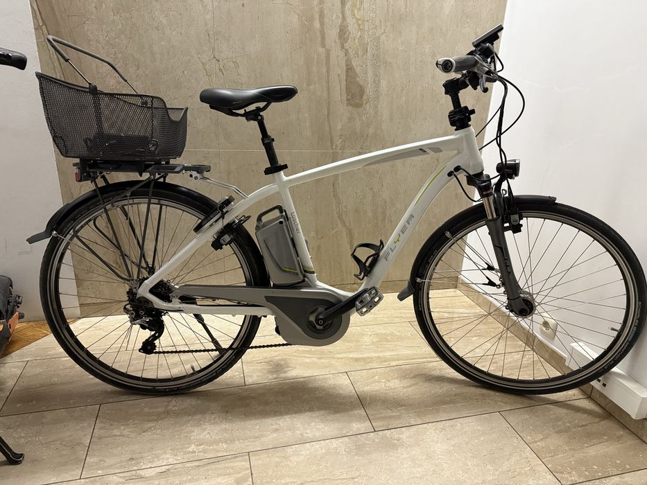 Okazja Rower elektryczny Flyer biały TSeries Zadbany w idealnym stanie