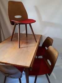 Komplet stół i 4 krzesła Tatra Nabytok Czechosłowacja