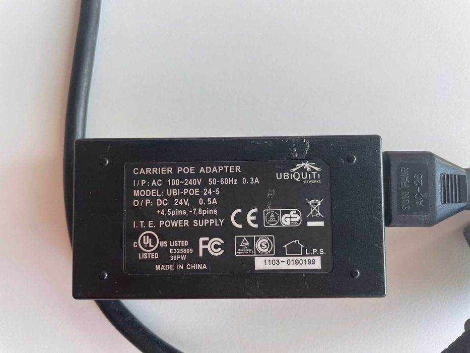 Zasilacz adapter PoE 24V Ubiquiti