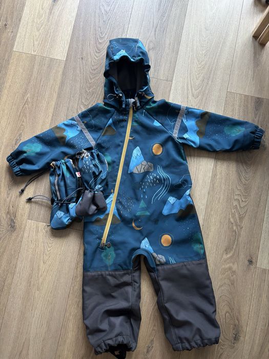 Kombinezon softshellowy Mabibi - niekapek + rękawiczki