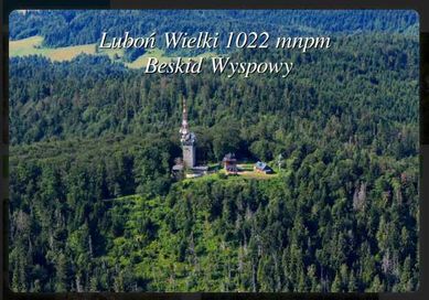 Luboń Wielki Beskid Wyspowy magnes na lodówkę 9 x 6 cm