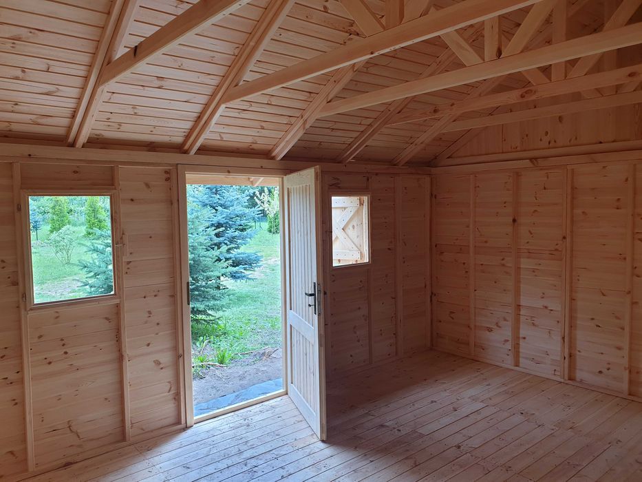 Domek letniskowy 5×4 m  drewniany narzędziowy Altana ogrodowa 20m2 ROD