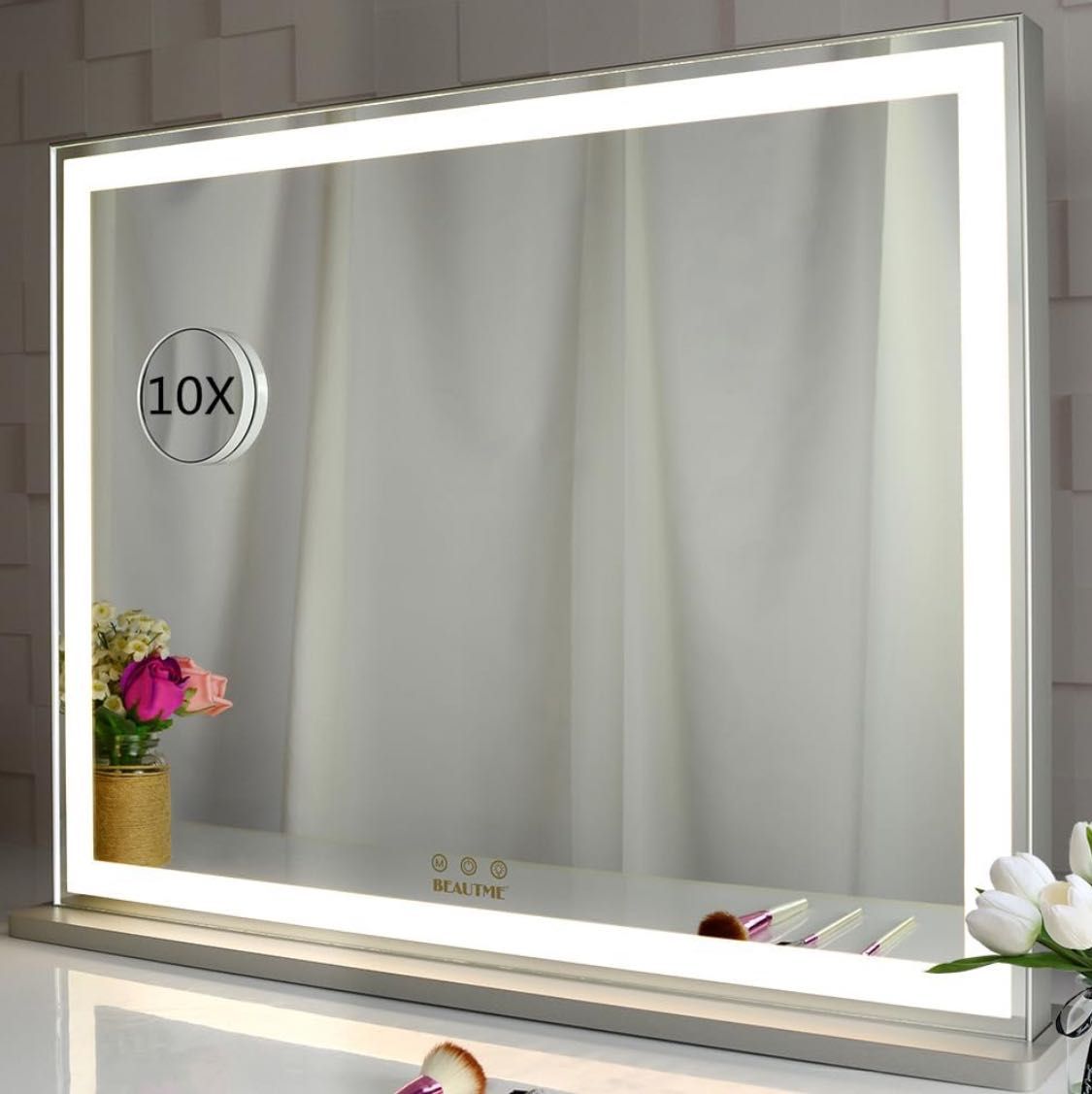 Lustro z regulowanym światłem led 80x60