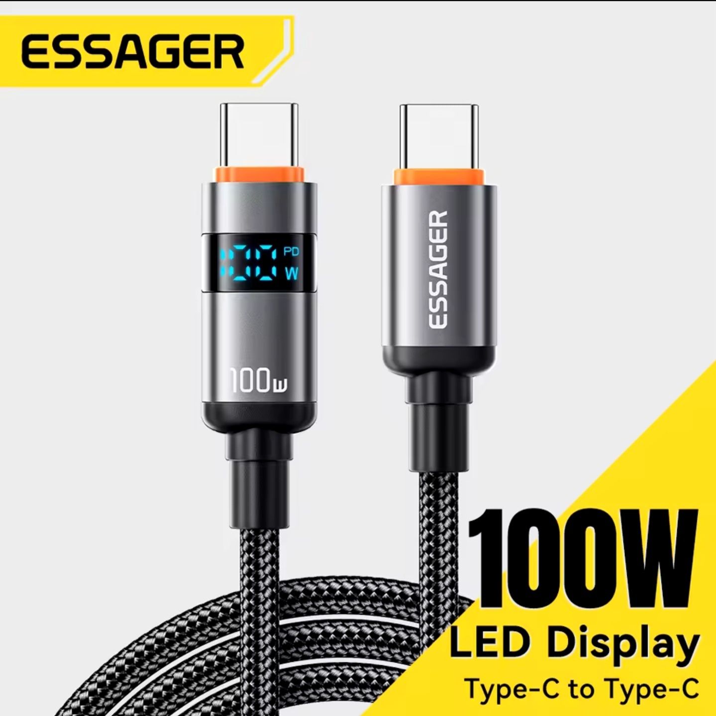 Kabel ESSAGER usb-c usb-c 100W 2m