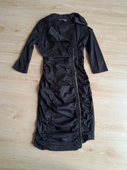 Super sukienka elegancka Marszczona