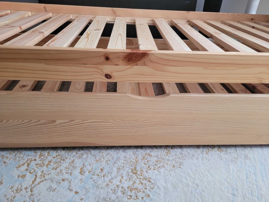 Łóżko podwójne 90x200 z wysuwanym dolnym spaniem 80x190