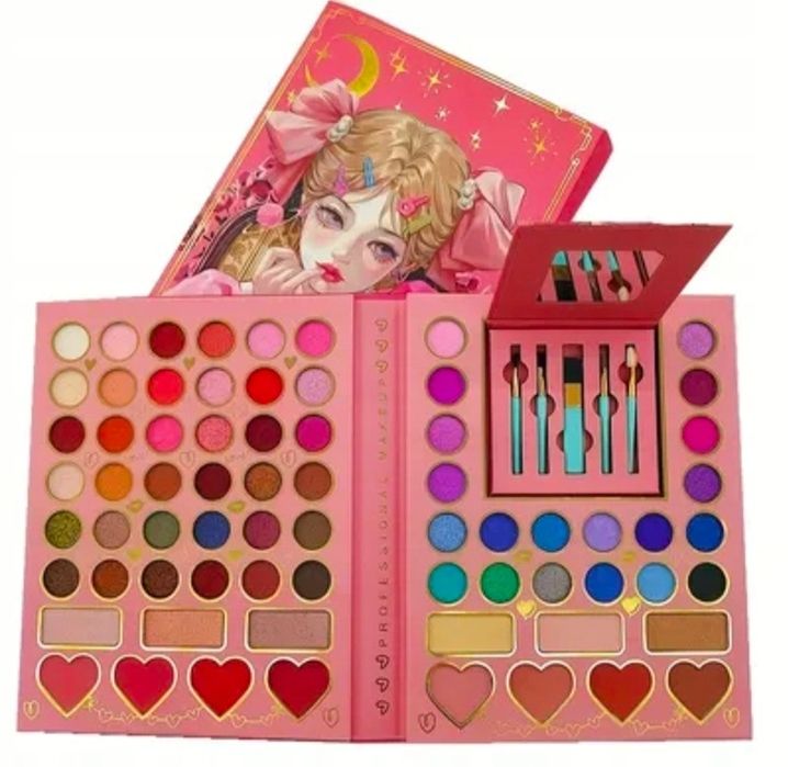 Paletka Cienie Do Makijażu Brokat Glitter 70 Sztuk Bronze Błyszczyki