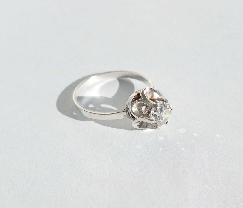 Вінтажне кільце з каменем кольцо Срібло 916 проба. Зірка. СССР