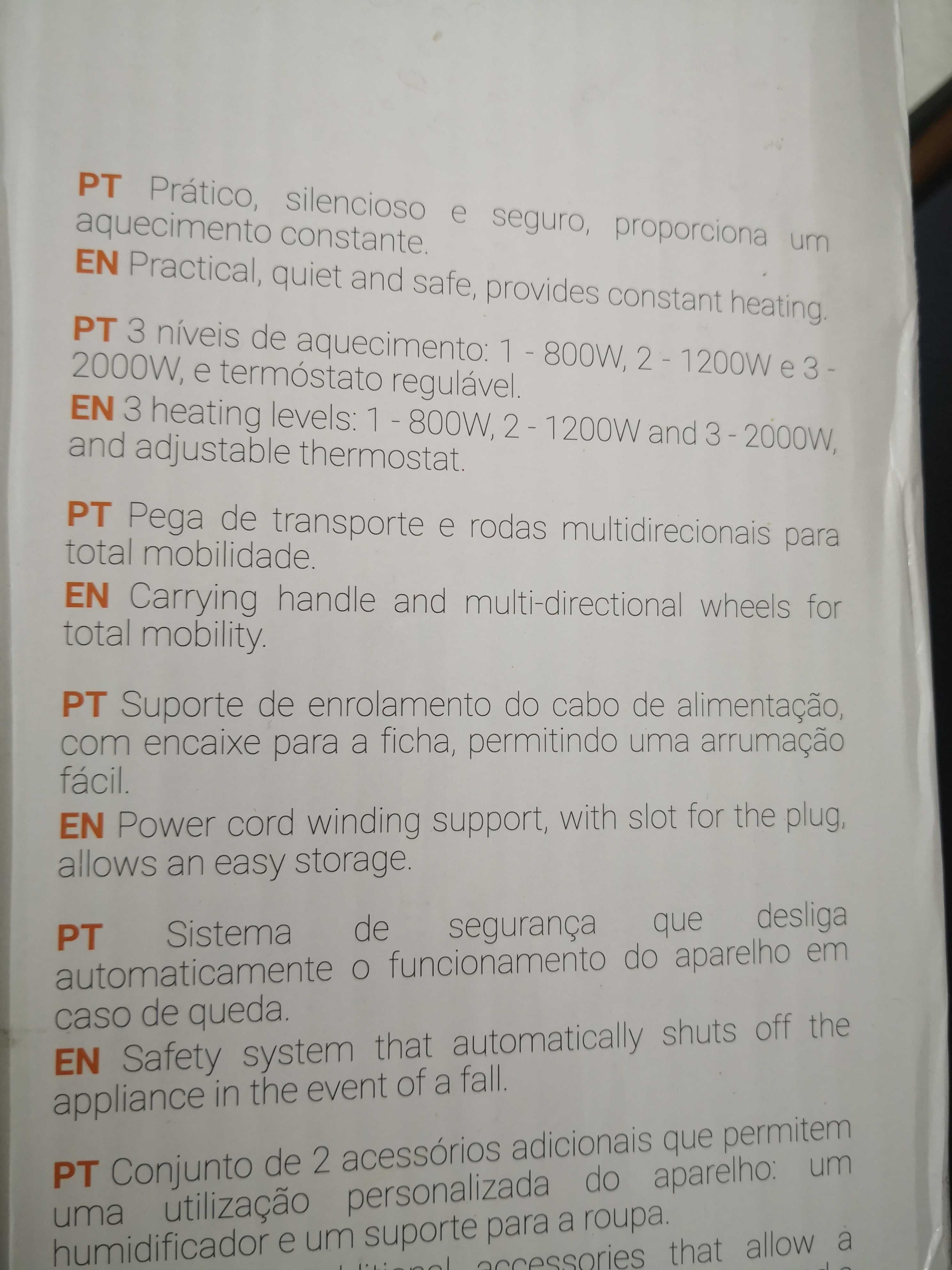 Aquecedor com suporte para roupa