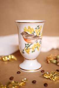 Czarka szklanka filiżanka Franklin porcelana ptaki