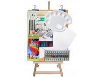 MALARSKI ZESTAW! Sztaluga 62cm Farby Pędzle