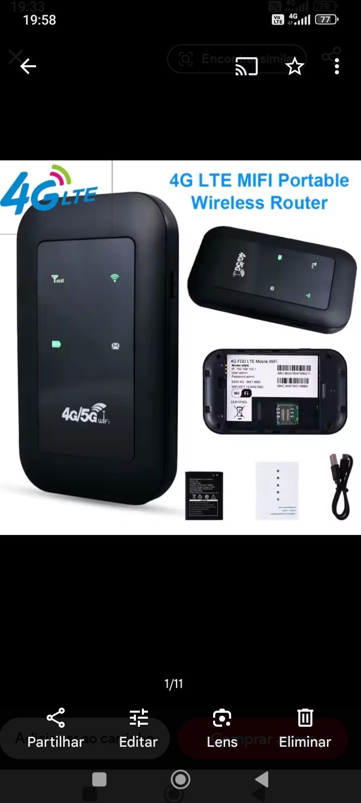 Router Hotspot 4G/5G (desbloqueado)