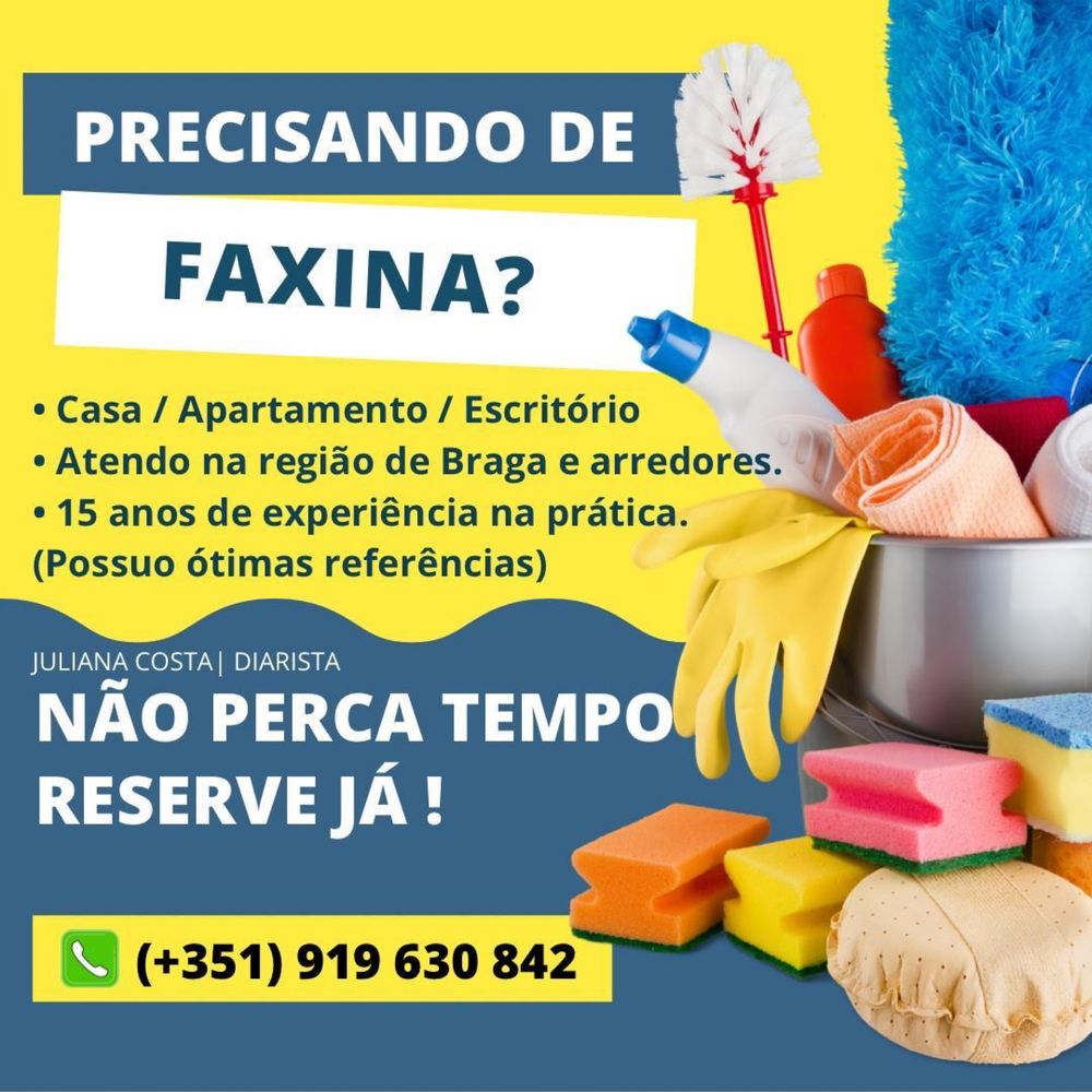 Faço limpeza tenho referencia