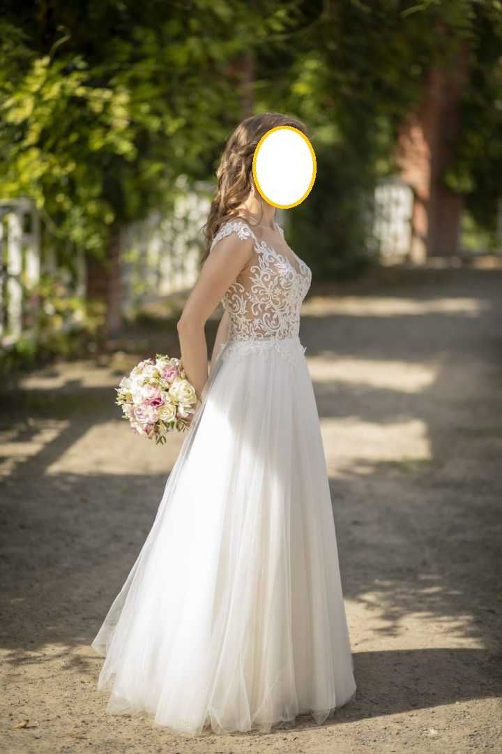 Suknia ślubna Herm's Bridal, niska osoba 155 cm + 9 cm obcas