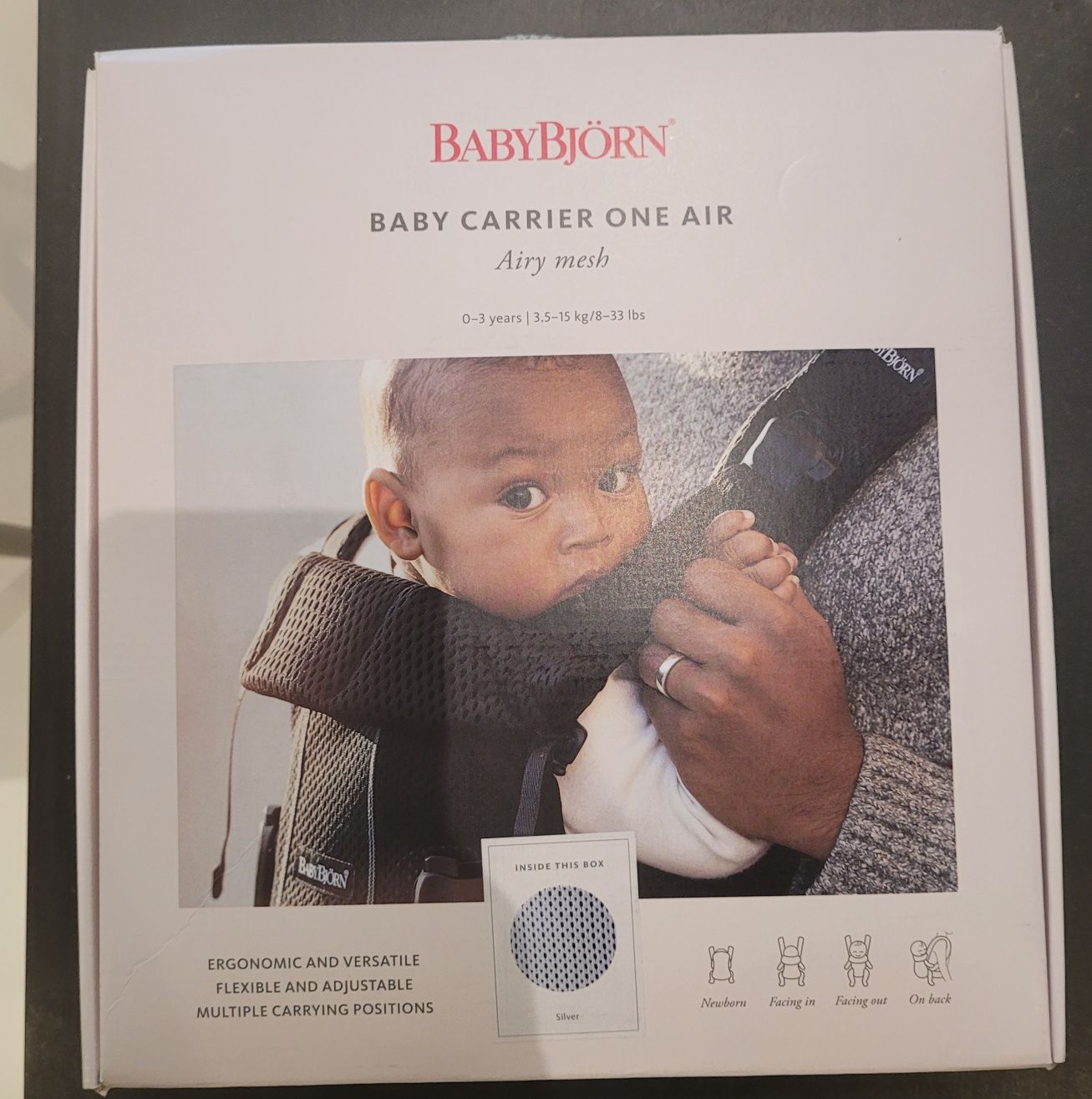 Nosidełko BabyBjörn - Baby Carrier One Air, silver