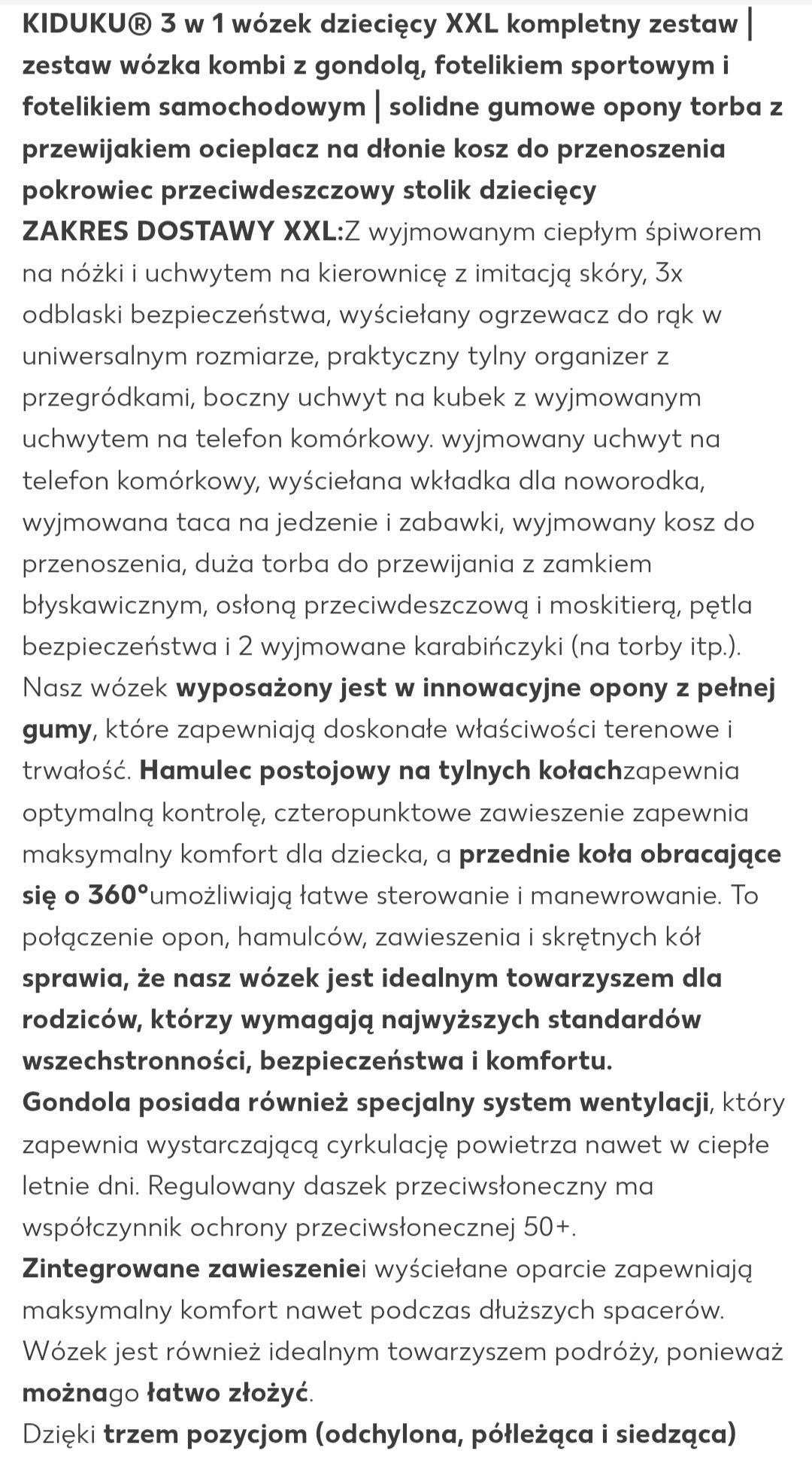Wózek dla dziecka  3w1 czarny