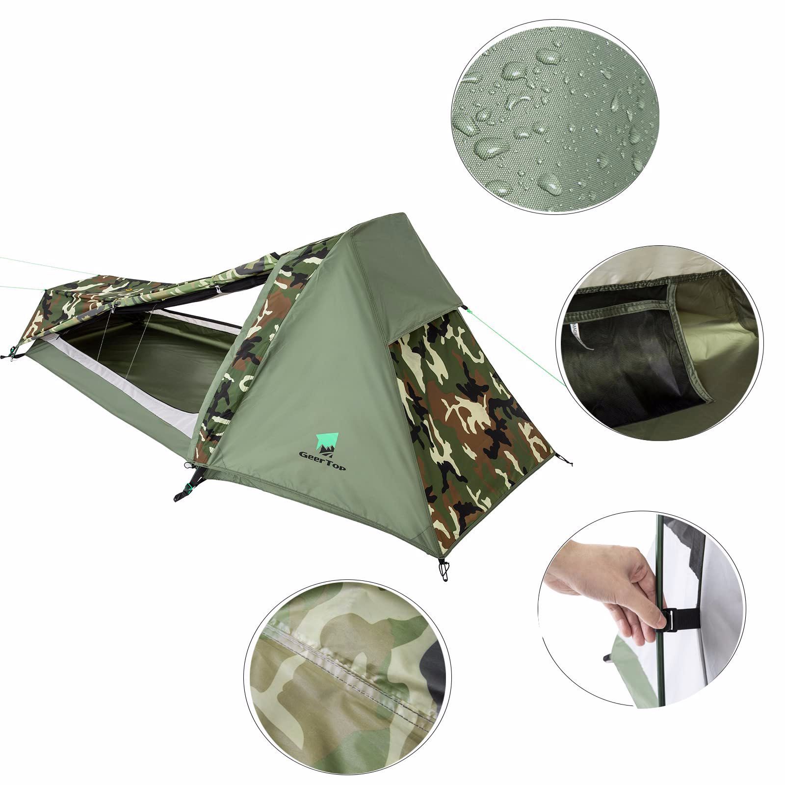 GEERTOP Bivvy  Namiot trekkingowy Namiot kempingowy Minipack