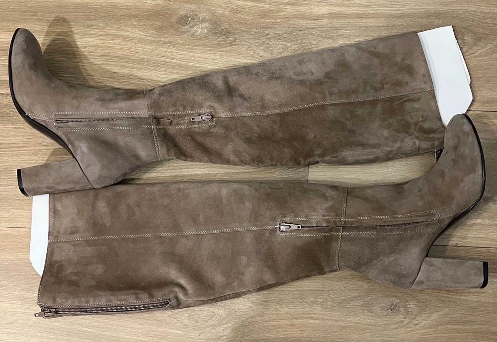 Kozaki ze skóry zamszowej  Lavorazione Artigianale