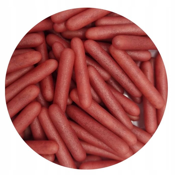Posypka Cukrowa Duże Pałeczki Makaroni Czerwone 20G