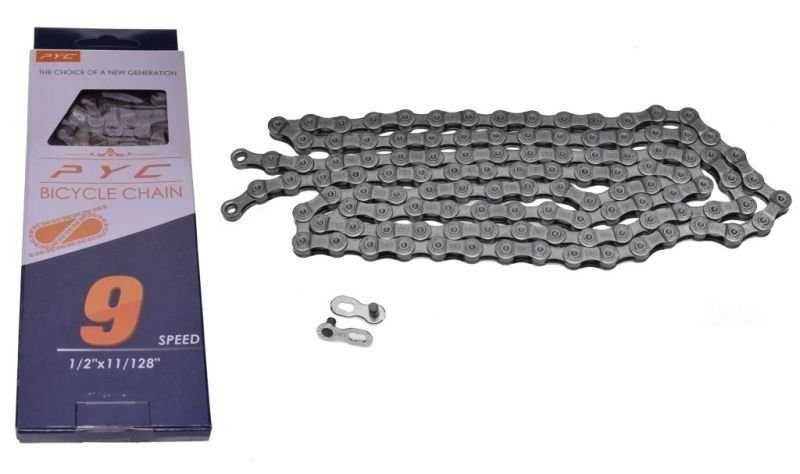 ŁAŃCUCH Rowerowy 9 RZ. Pyc Hc73 1/2"x11/128" 116L