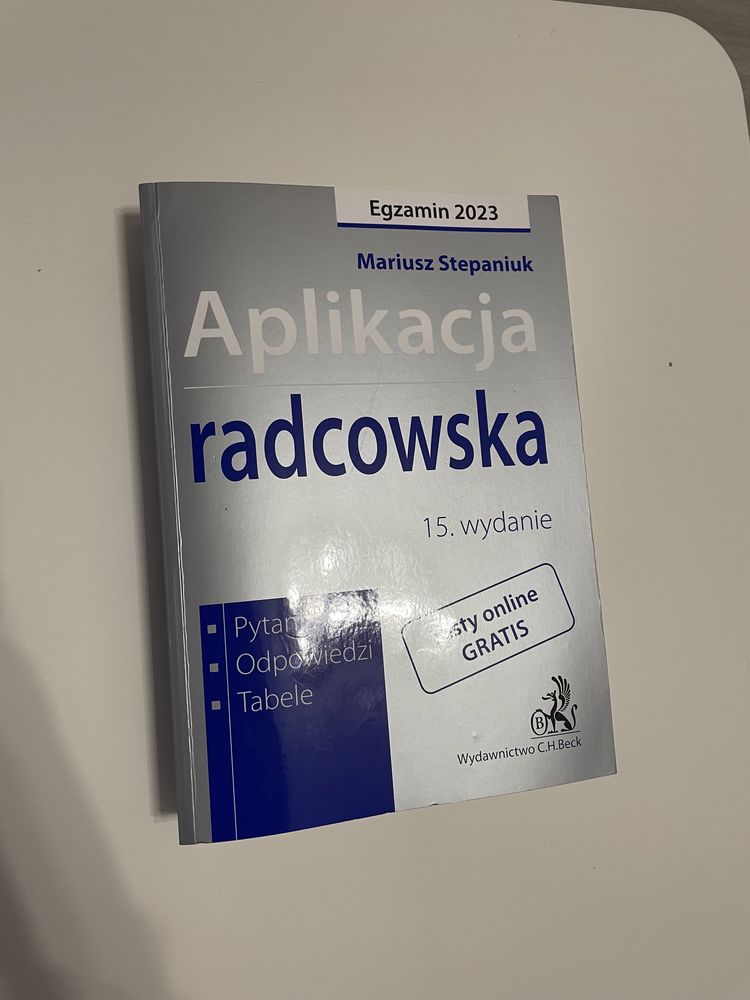 Mariusz Stepaniuk Aplikacja Radcowska 2023 + testy 15. Wydanie