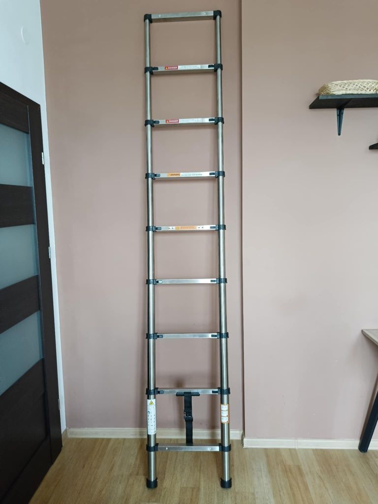 Drabina aluminiowa Teleskopowa 2,60m NOWA lekka Rozkładana